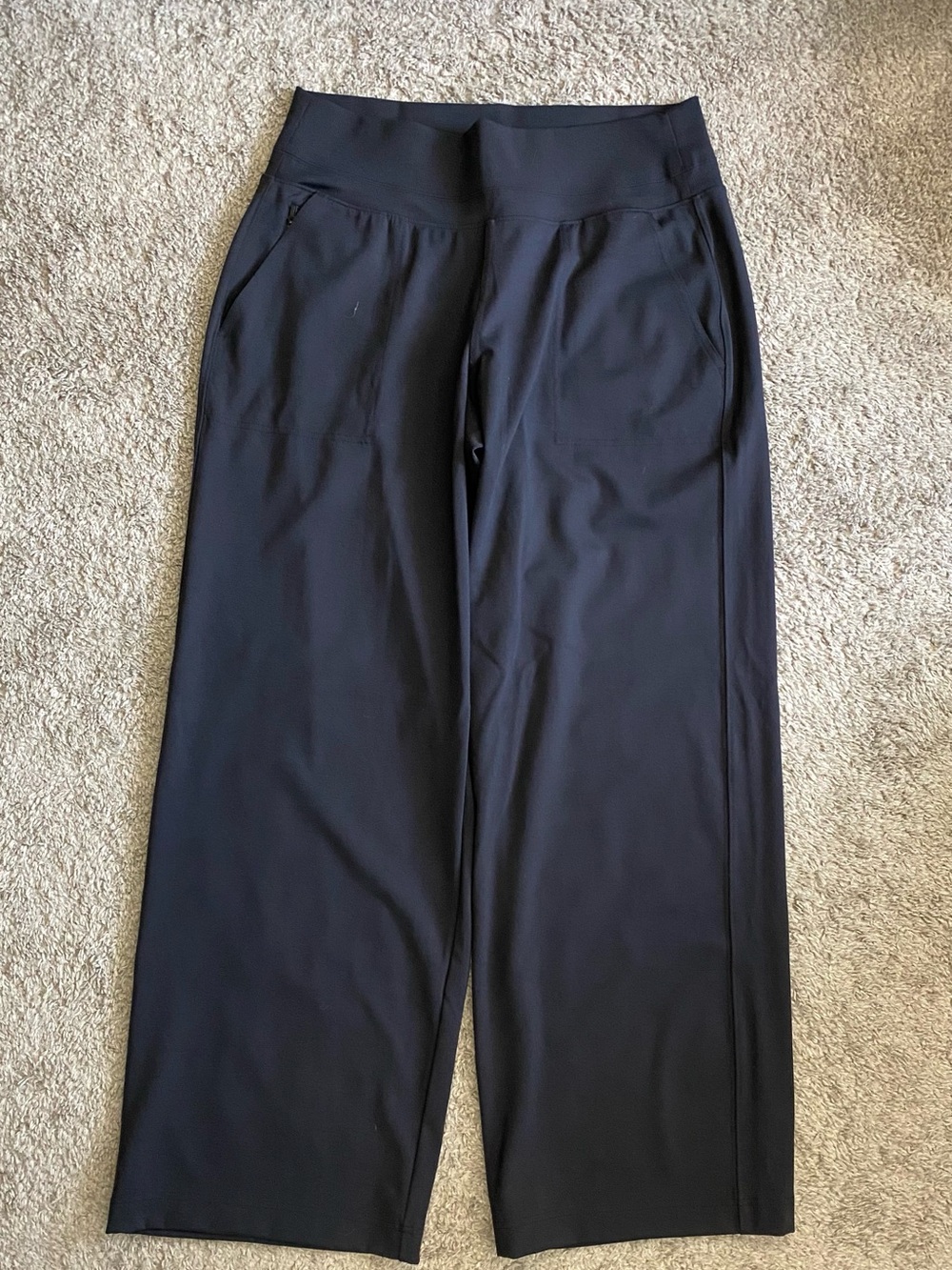 Athleta Black Pull-On Wide Leg Pants